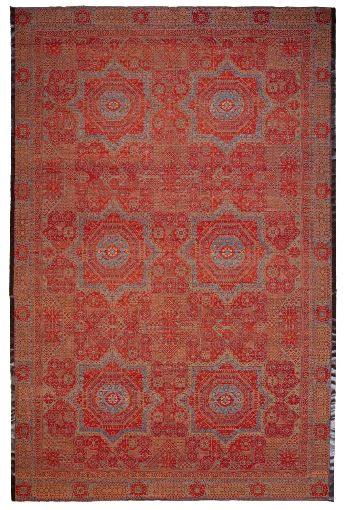 Oversized Mamluk Carpet with Six Celestial Medallions