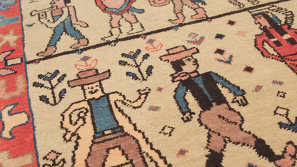 Western Theme Azeri Folk Life Rug